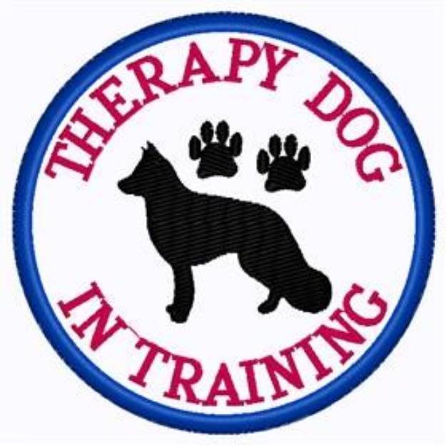 Picture of Therapy Dog Patch Machine Embroidery Design