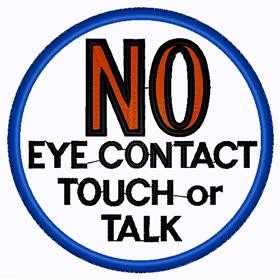 No Contact Patch Machine Embroidery Design