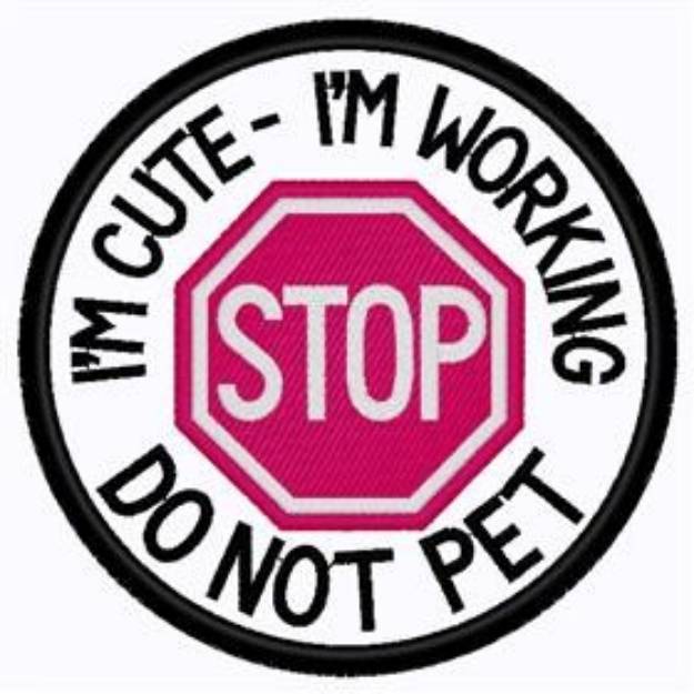 Picture of Stop Patch Machine Embroidery Design