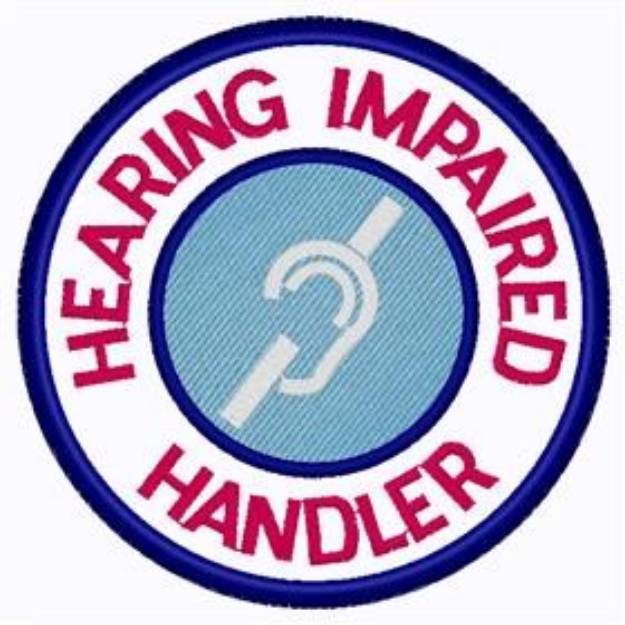 Picture of Hearing Impaired Handler Patch Machine Embroidery Design