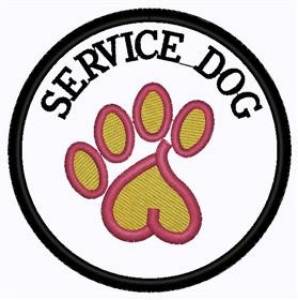 Picture of Service Dog Patch Machine Embroidery Design