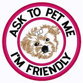 Pet Friendly Patch Machine Embroidery Design