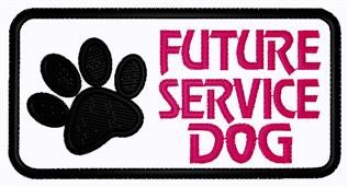 Future Service Dog Patch Machine Embroidery Design