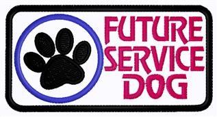 Future Service Dog Patch Machine Embroidery Design