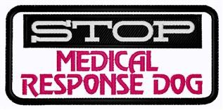 Medical Response Dog Patch Machine Embroidery Design