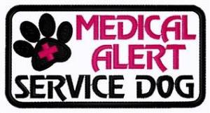 Picture of Medical Alert Dog Patch Machine Embroidery Design