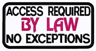 No Exceptions Patch Machine Embroidery Design