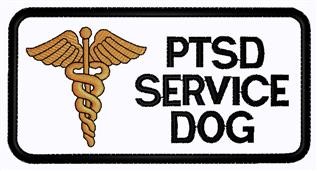 PTSD Service Dog Patch Machine Embroidery Design