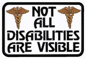 Picture of Not All Disabilities Patch Machine Embroidery Design