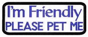 Picture of Pet Me Patch Machine Embroidery Design