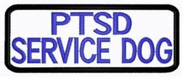 Picture of PTSD Service Dog Patch Machine Embroidery Design