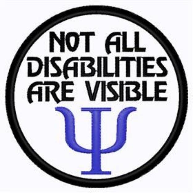 Picture of Disability Patch Machine Embroidery Design