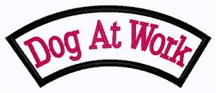 Dog At Work Patch Machine Embroidery Design