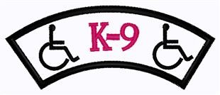 K9 Disability Patch Machine Embroidery Design