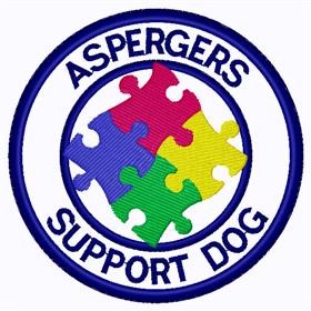 Aspergers Support Patch Machine Embroidery Design