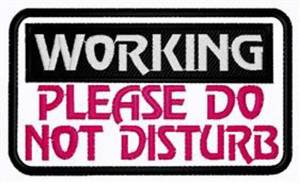 Picture of Do Not Disturb Patch Machine Embroidery Design