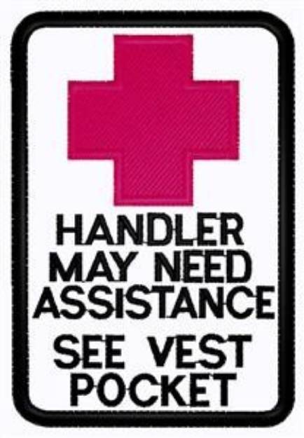 Picture of Handler Assistance Patch Machine Embroidery Design