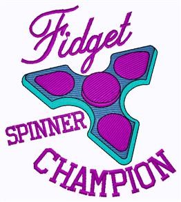 Fidget Spinner Champion Machine Embroidery Design