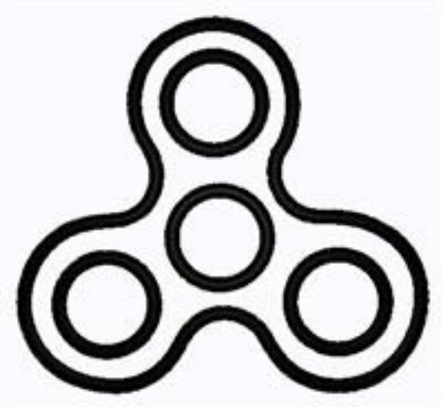 Picture of Fidget Spinner Outline Machine Embroidery Design