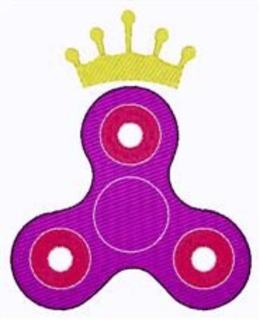Picture of Crown Fidget Spinner Machine Embroidery Design