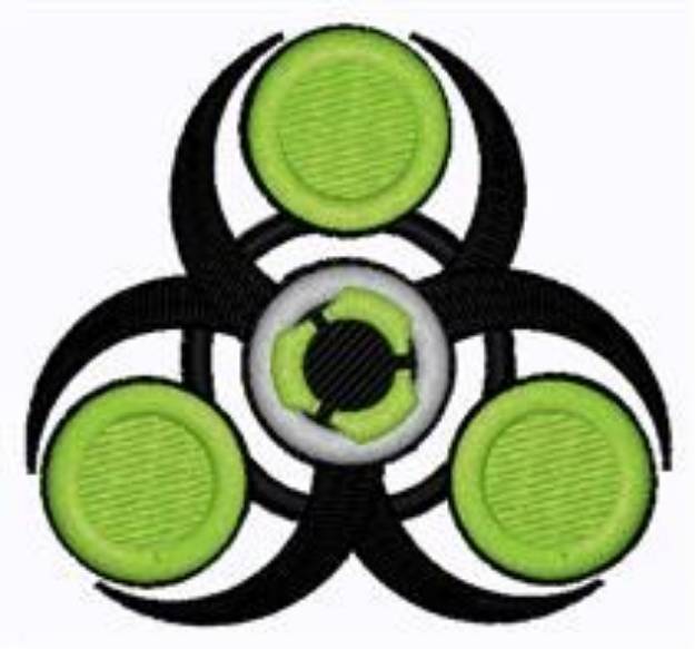 Picture of Green & Black Spinner Machine Embroidery Design