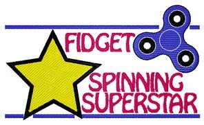 Fidget Spinning Superstar Machine Embroidery Design