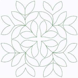 Picture of Outline Of Leaves Machine Embroidery Design