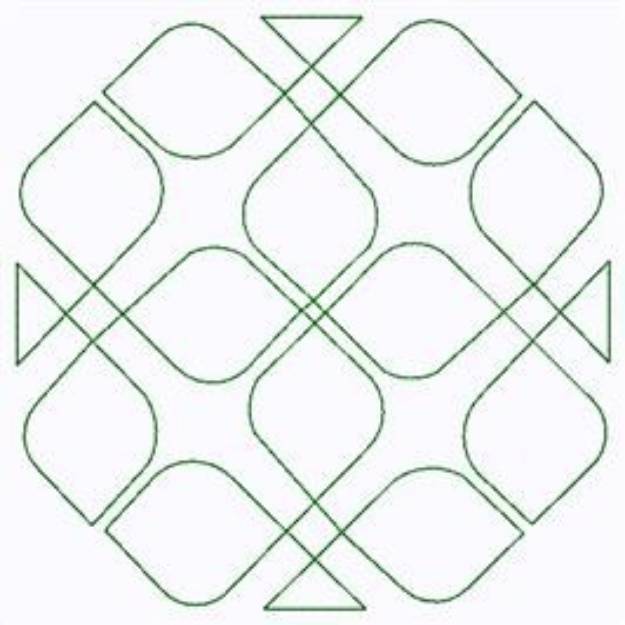 Picture of Geometric Outline Machine Embroidery Design