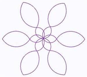 Picture of Pinwheel Outline Machine Embroidery Design