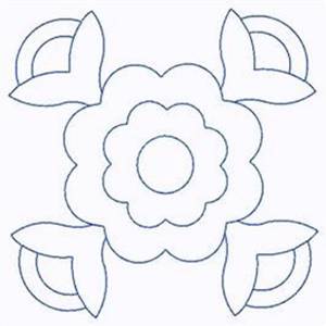Picture of Scandinavian Flower Machine Embroidery Design