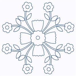 Scandinavian Floral Cross Machine Embroidery Design