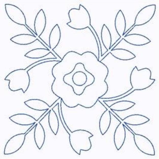 Picture of Scandinavian Flowers Machine Embroidery Design