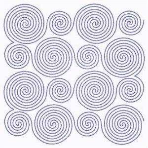 Picture of Spiral Swirl Machine Embroidery Design