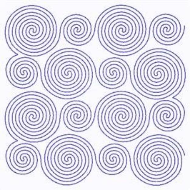 Picture of Spiral Swirl Machine Embroidery Design