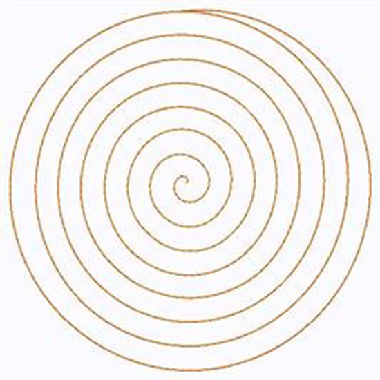 Large Spiral Machine Embroidery Design