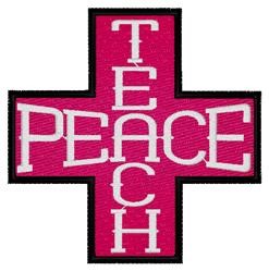 Teach Peace Cross Machine Embroidery Design