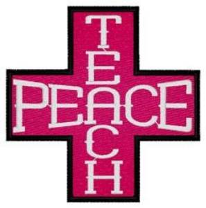 Picture of Teach Peace Cross Machine Embroidery Design