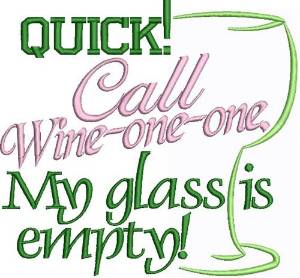 Picture of Call Wine-One-One Machine Embroidery Design