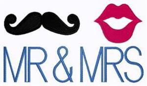 Picture of Mr & Mrs Machine Embroidery Design