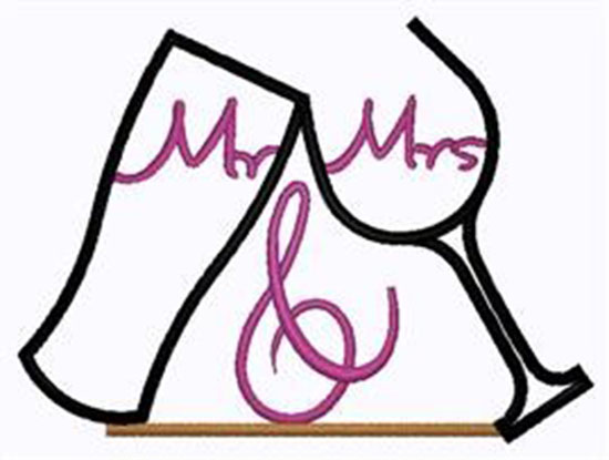 Mr & Mrs Toast Machine Embroidery Design