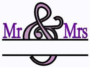 Picture of Mr & Mrs Namedrop Machine Embroidery Design