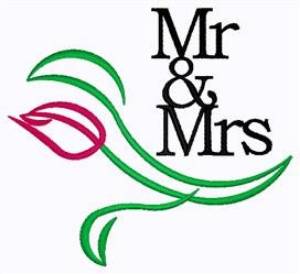 Picture of Mr & Mrs Rose Machine Embroidery Design