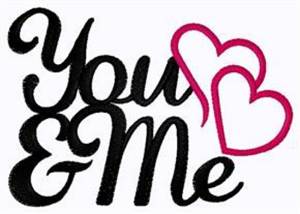 Picture of You & Me Machine Embroidery Design