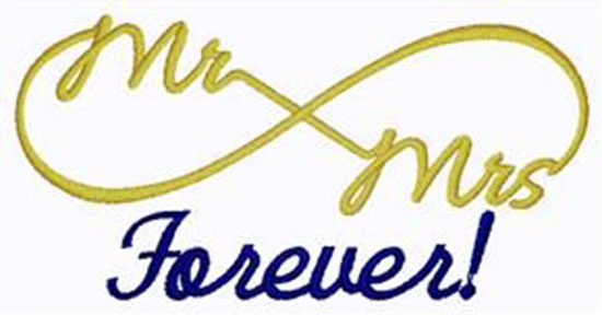Mr & Mrs Forever Machine Embroidery Design