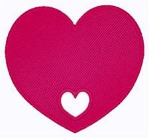 Picture of Heart Cutout Machine Embroidery Design