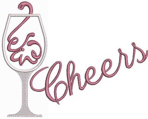 Cheers Machine Embroidery Design