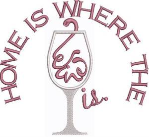 Picture of Where Wine Is Machine Embroidery Design