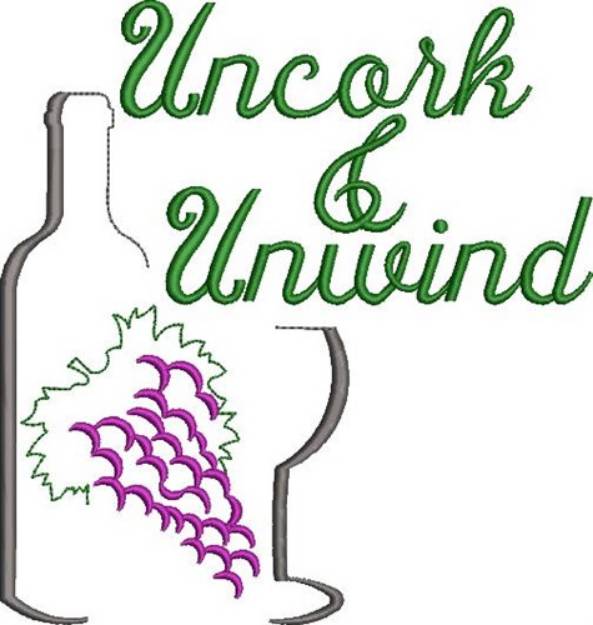 Picture of Uncork Machine Embroidery Design
