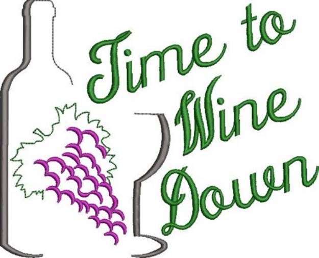 Picture of Wine Down Machine Embroidery Design