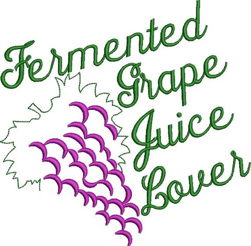 Fermented Grape Machine Embroidery Design
